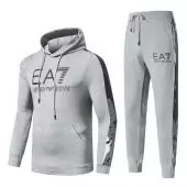 Trainingsanzug armani acheter homme hoodie ea7 logo n88786 gray